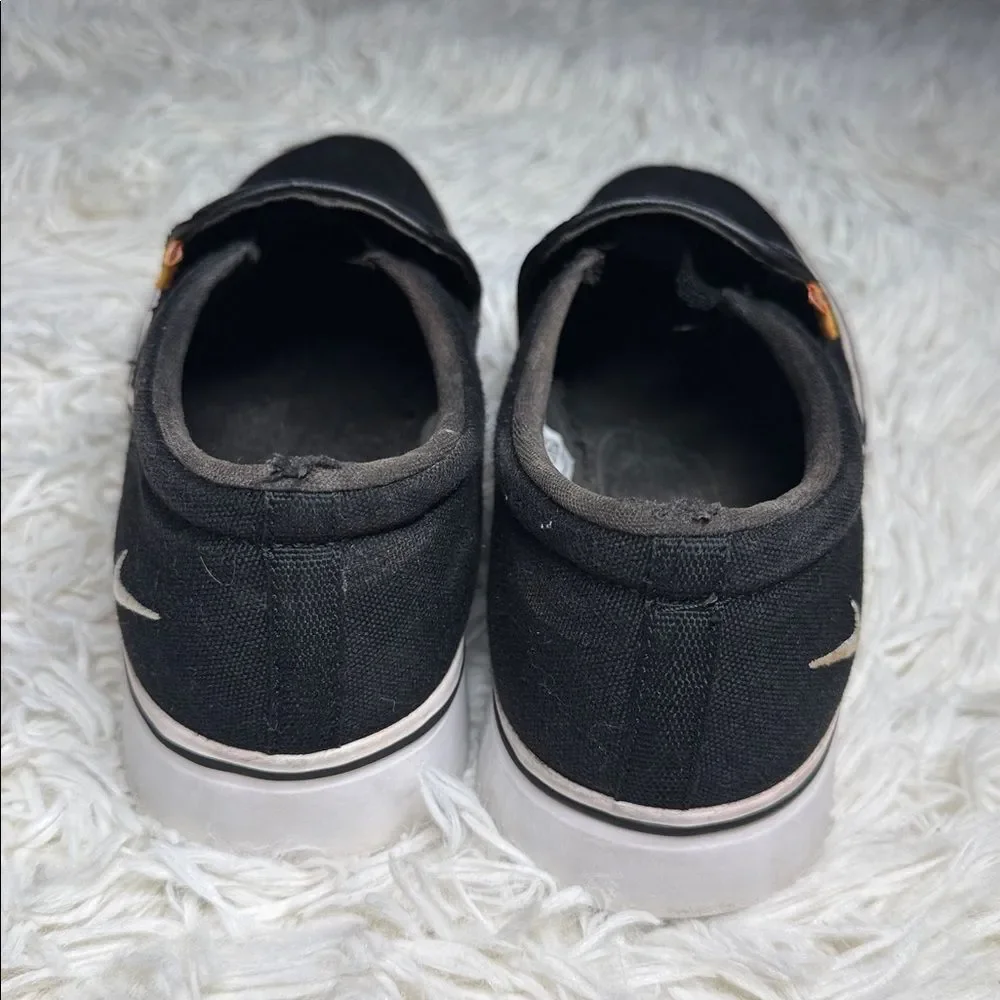 Nike Woman Black and White Slip-On Loafers